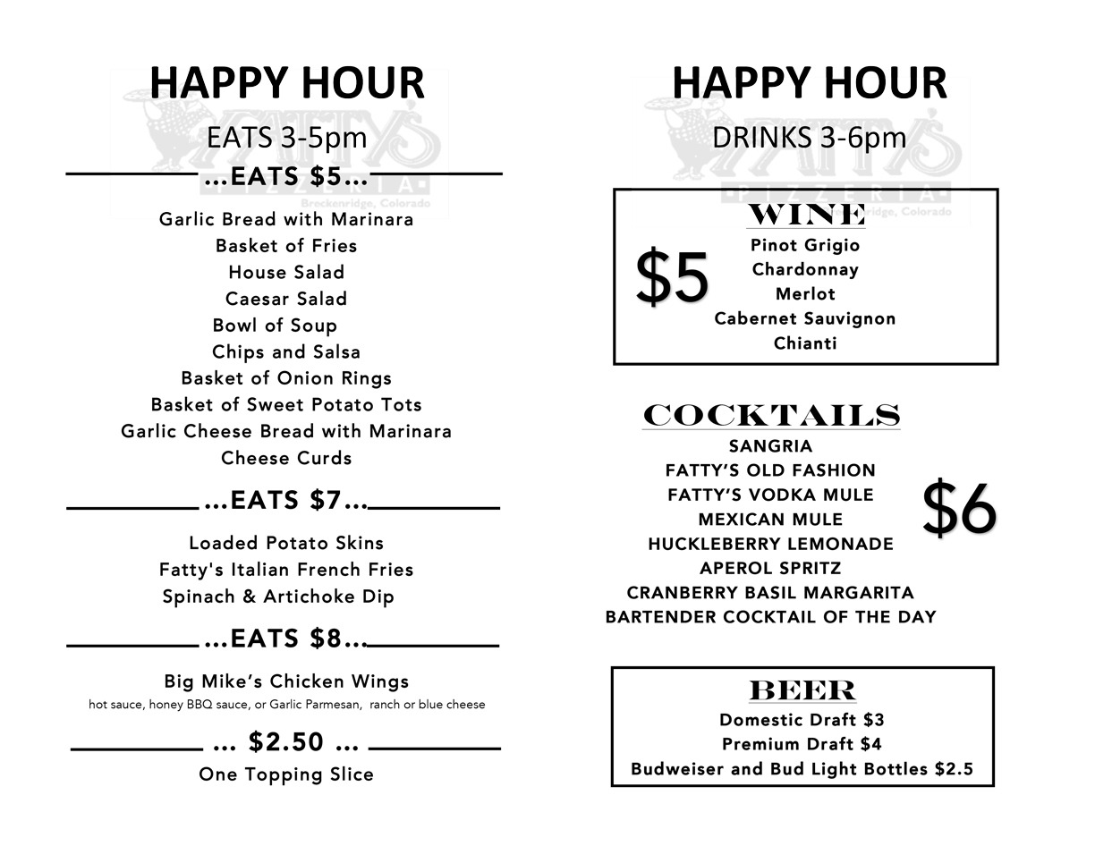Happy Hour Fattyspizzeria